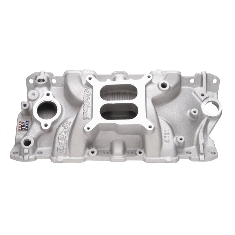 Edelbrock 2701 Performer EPS Intake Manifold Natural for Small Block Chevrolet