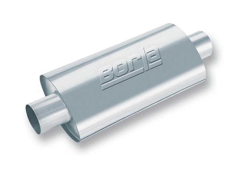Borla 40941 XR-1 Racing Sportsman 2 1/2 inch Outlet / 2 1/2 inch Inlet 12in Case Oval Muffler - #40941