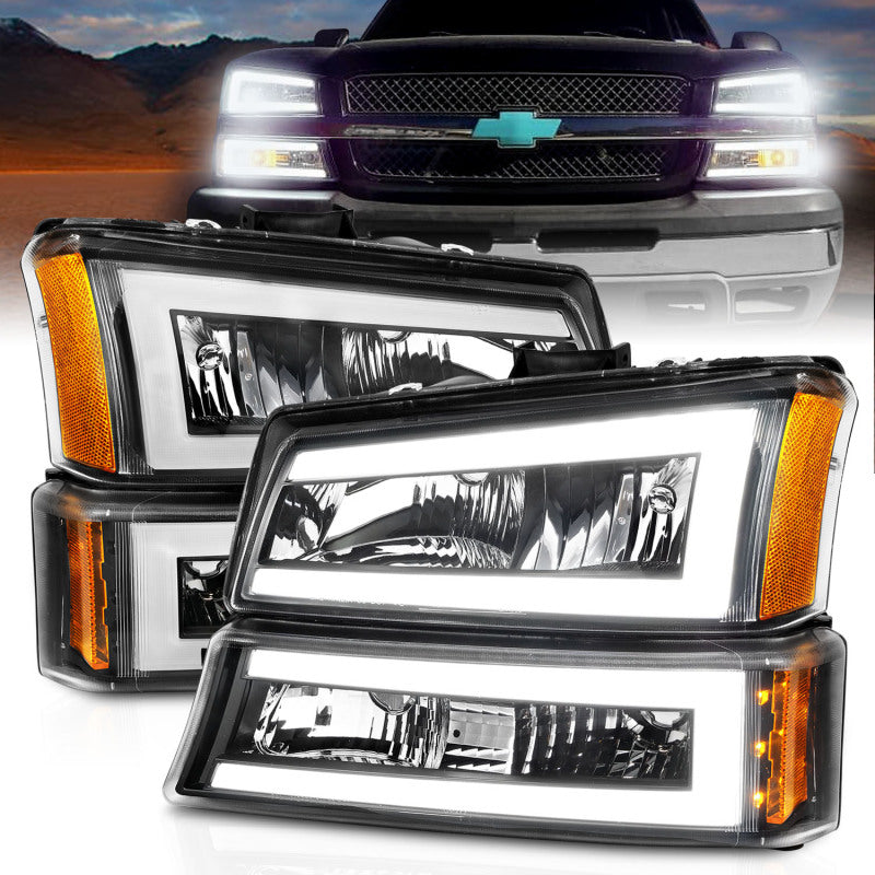 ANZO 2003-2006 Chevrolet Avalanche 1500 Crystal Headlights