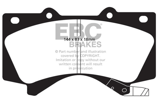 EBC 08+ Lexus LX570 5.7 Ultimax2 Front Brake Pads UD1303