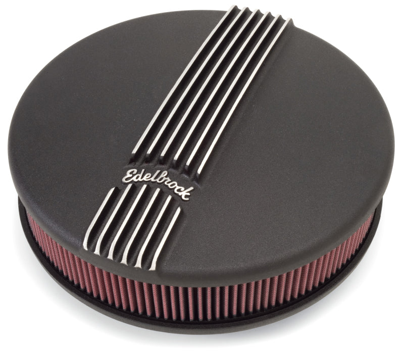 Edelbrock 41173 Air Cleaner Classic Series Round Aluminum Top Cloth Element 14 in Diameter x 3.9