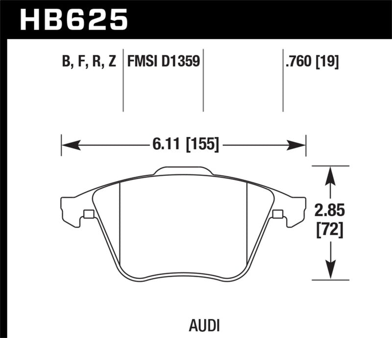 Hawk Performance HB625B.760 HPS 5.0 Street Brake Pads