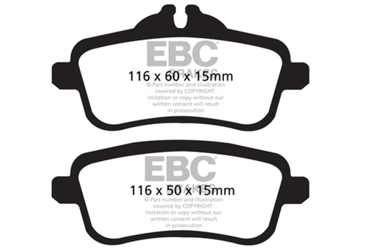EBC 13-16 Mercedes-Benz GL350 3.0 TD Greenstuff Rear Brake Pads DP62137