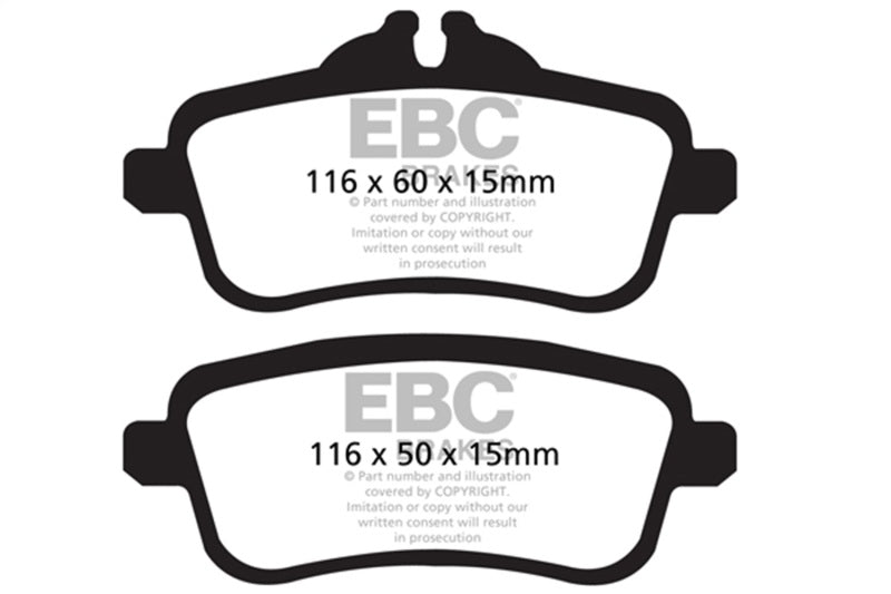 EBC 14+ Mercedes-Benz CLA45 AMG 2.0 Turbo Yellowstuff Rear Brake Pads DP42137R