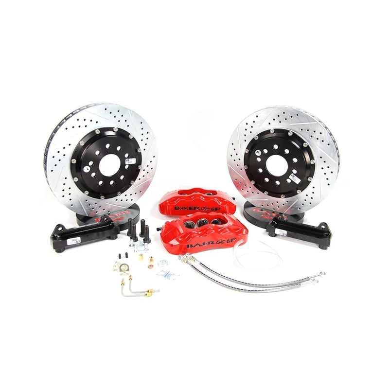 Baer Brakes C5/C6 Corvette Based Spindles & Hubs 14in Pro+ Front SDZ Brake Kit - Hugger Orange