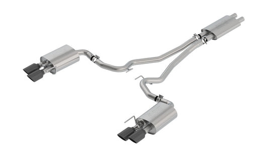 Borla 1014045BC Cat-Back Exhaust System Touring with Black Chrome Tips for 2018-2023 Ford Mustang GT (5.0L, with Active Exhaust)