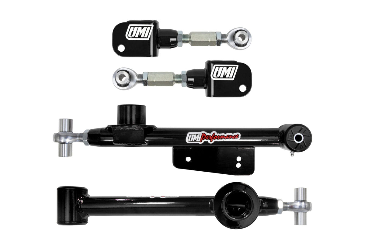 UMI Performance 101417-B Upper and Lower Adjustable Control Arms Black