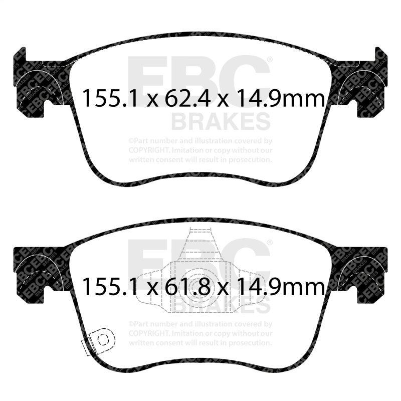 EBC 2018+ Honda Accord Sedan 1.5T Redstuff Front Brake Pads DP33109C