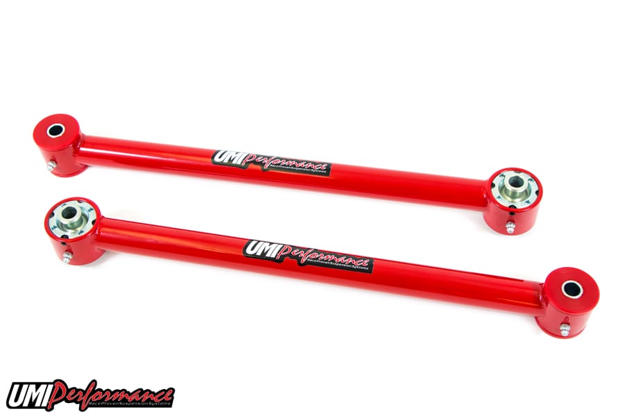 UMI Performance 1057-R Lower Control Arms Polyurethane/Roto-Joint Red
