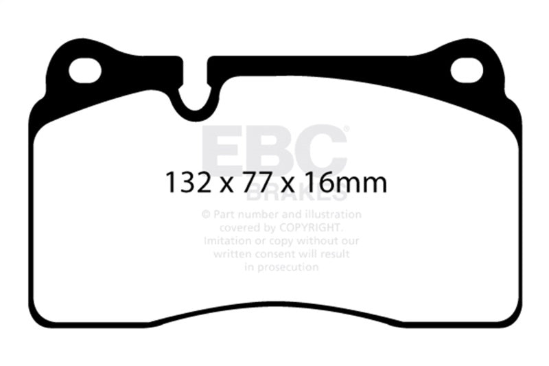 EBC 11-14 Audi TT RS 2.5 Turbo Yellowstuff Front Brake Pads DP42070R