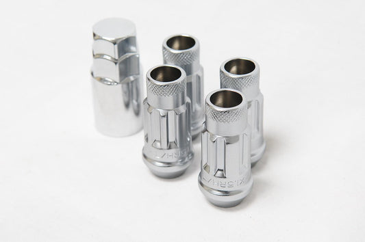Wheel Mate 32902SS Muteki SR48 Locking Lug Nut Set Satin Silver M12x1.50 48mm - Set of 4
