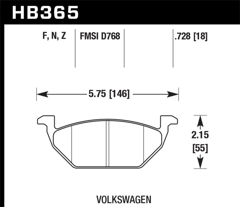 Hawk Performance HB365B.728 HPS 5.0 Street Brake Pads