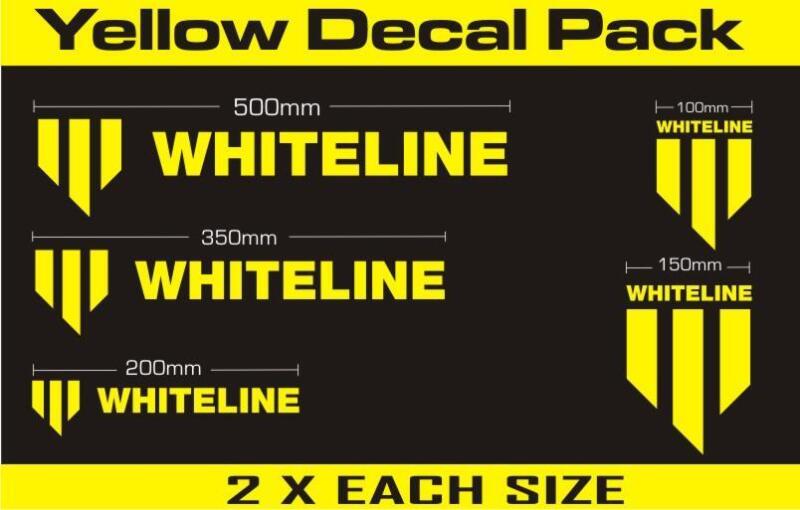 Whiteline KWM001 Decal Kits 10-Pack Yellow