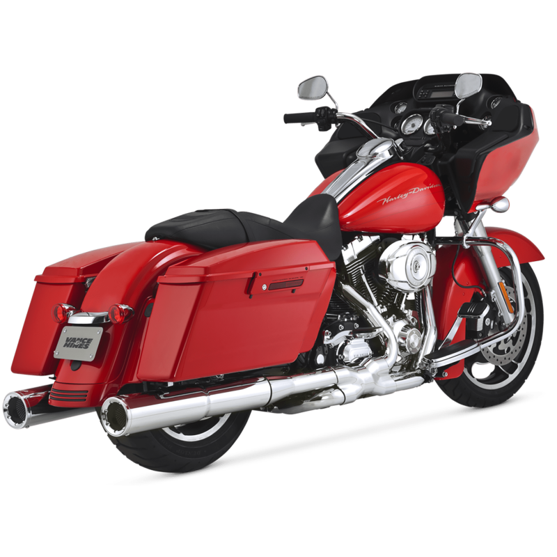 Vance & Hines 16455 Hi-Output Slip-Ons Chrome for 1995-2016 Harley-Davidson Touring