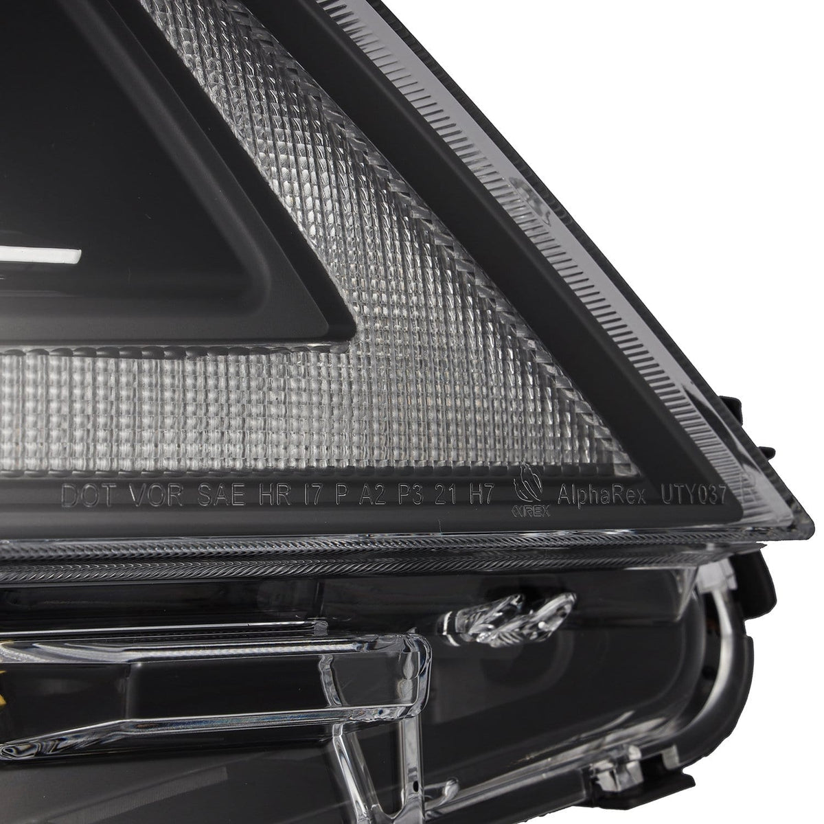 AlphaRex 880765 11-21 Toyota Sienna LUXX LED Projector Headlights Plank Style Alpha Black with Sequential Signal/DRL