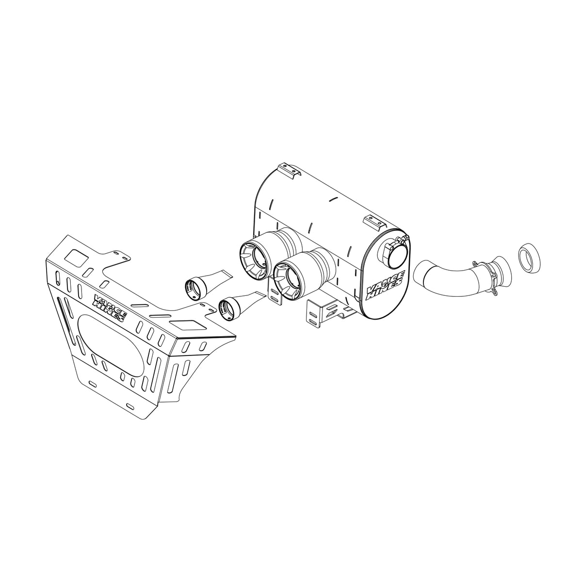 Vance & Hines 11017 Mojave Eliminator Slip-On Stainless for Can-Am Maverick X3