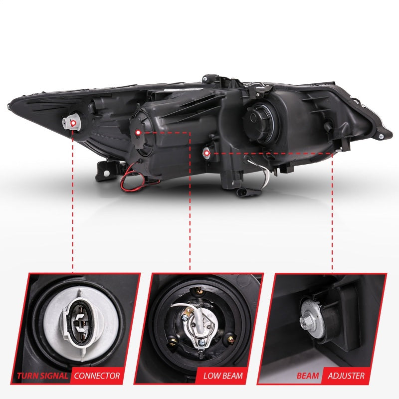 ANZO 2009-2012 Acura TSX LED Projector Headlights