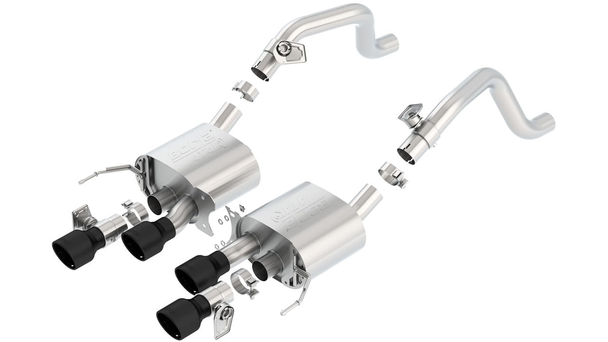 Borla 11856CB Axle-Back Exhaust System ATAK with Black Coated Tips for 2014-2019 Chevrolet Corvette Stingray