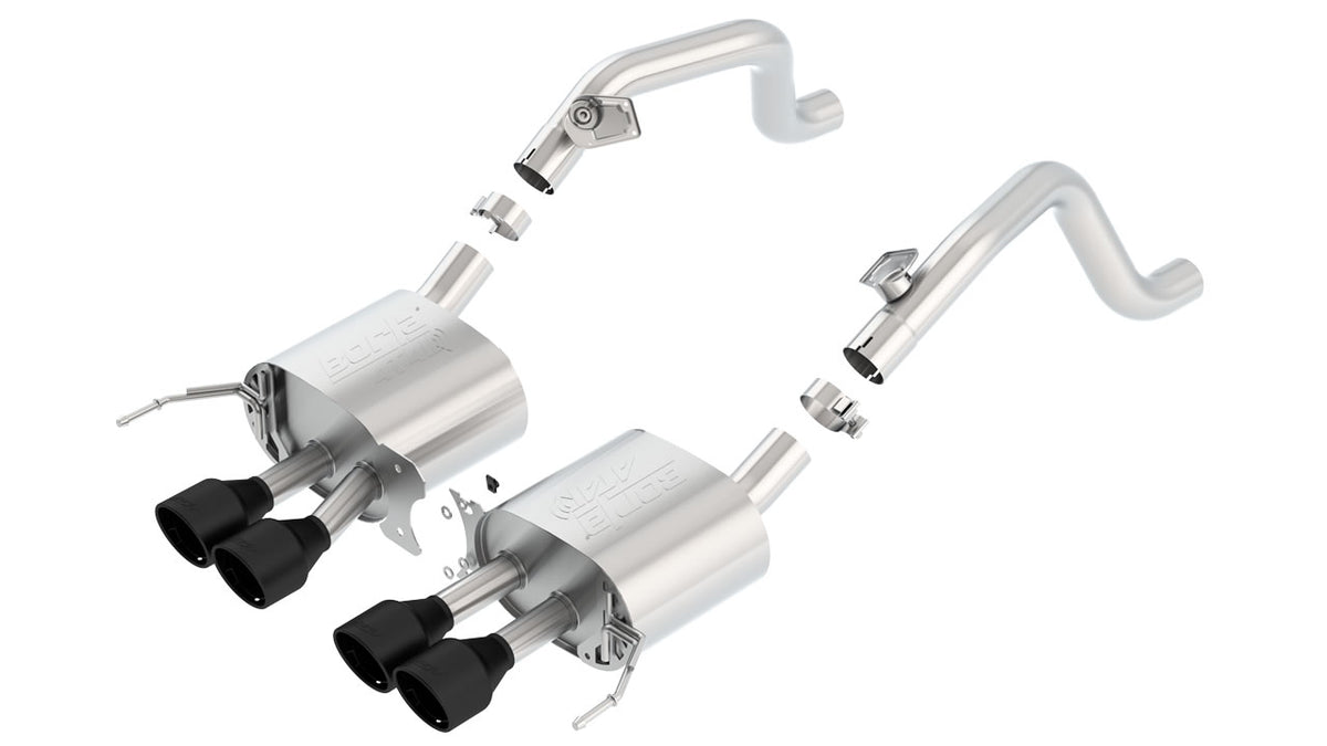 Borla 11869CB Axle-Back Exhaust System ATAK with Black Coated Tips for 2014-2019 Chevrolet Corvette Stingray