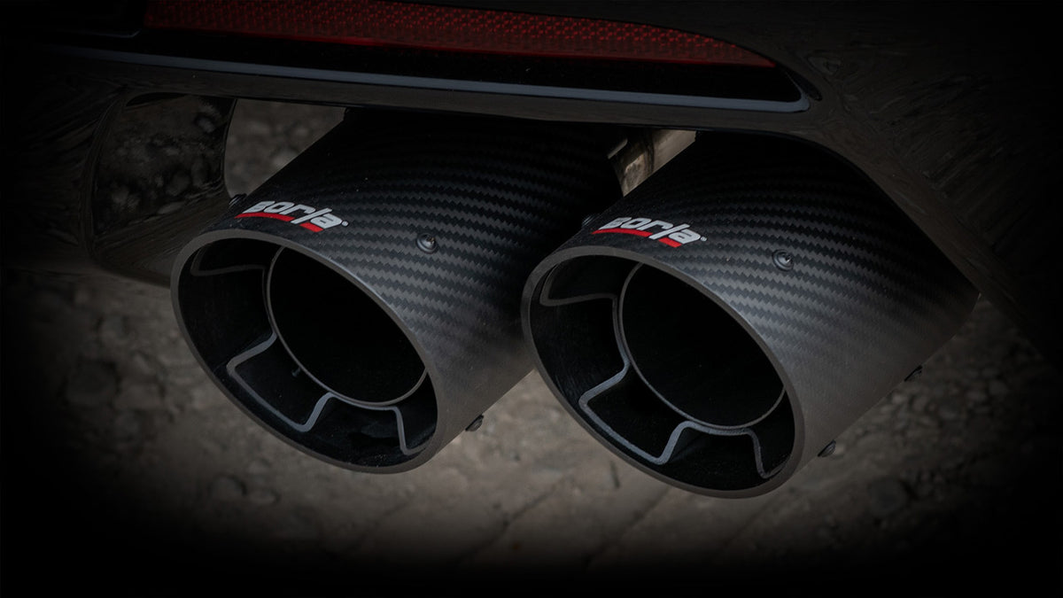 Borla 11921CFBA Axle-Back Exhaust System ATAK with Carbon Fiber Tips for 2016-2024 Chevrolet Camaro SS