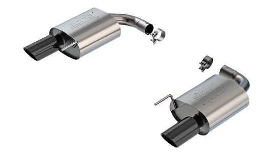 Borla 11984BC Axle-Back Exhaust System ATAK with Black Chrome Tips for 2024-2026 Ford Mustang GT (5.0L V8, without Active Exhaust)