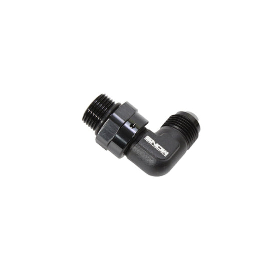 Snow Performance SNF-60889 -8 ORB to -8AN 90 Degree Swivel Fitting (Black)