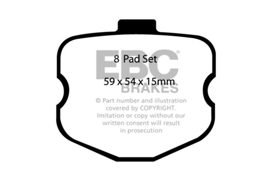 EBC 2010-2013 Chevrolet Corvette (C6) 6.2 Grand Sport Redstuff Front Brake Pads DP31771/3C