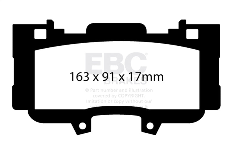 EBC 15+ Ford Mustang 2.3 Turbo Performance Pkg Redstuff Front Brake Pads DP33042C