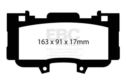 EBC 15+ Ford Mustang 2.3 Turbo Performance Pkg Yellowstuff Front Brake Pads DP43042R