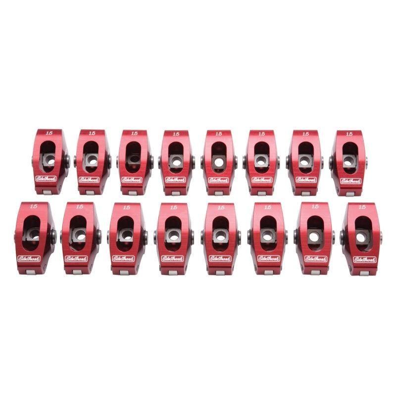 Edelbrock 77760 Roller Rocker Arm Wide Body SBC 1.5:1 (Set of 16)