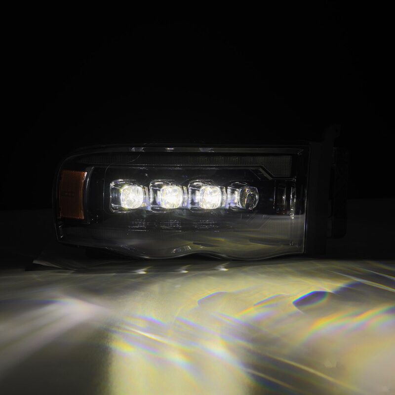 AlphaRex 880566 02-05 Dodge Ram 1500 NOVA LED Projector Headlights Alpha Black w/Activation Light/Sequential Signal