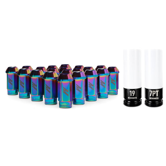 Mishimoto Aluminum Locking Lug Nuts M12x1.25 20pc Set Neo Chrome - #MMLG-125-20LNC