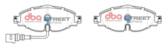 DBA 14-17 Volkswagen GTI Mk7 (w/Perf Pkg 340mm Front Rotor) Street Series Front Brake Pads