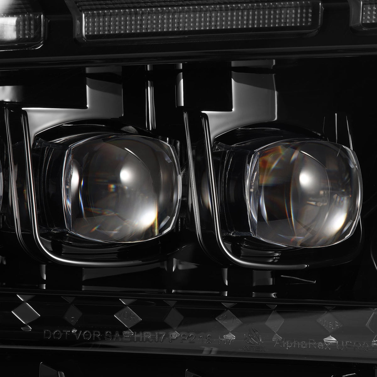 AlphaRex 880488 13-14 Ford Mustang NOVA LED Projector Headlights Alpha-Black with Activation Light & Sequential Signal / Switchback DRL