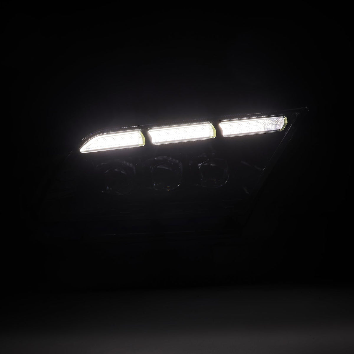 AlphaRex 880487 13-14 Ford Mustang NOVA-Series LED Projector Headlights Black with Activation Lght & Sequential Signal / Switchback DRL