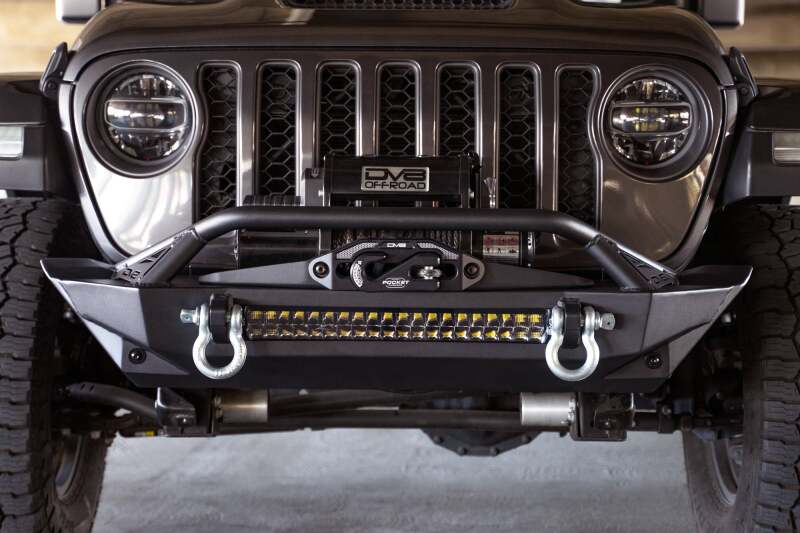 DV8 Offroad 07-23 Jeep Wrangler JK/JL & Gladiator JT FS-1 Series Stubby Front Bumper - #FBJL-11