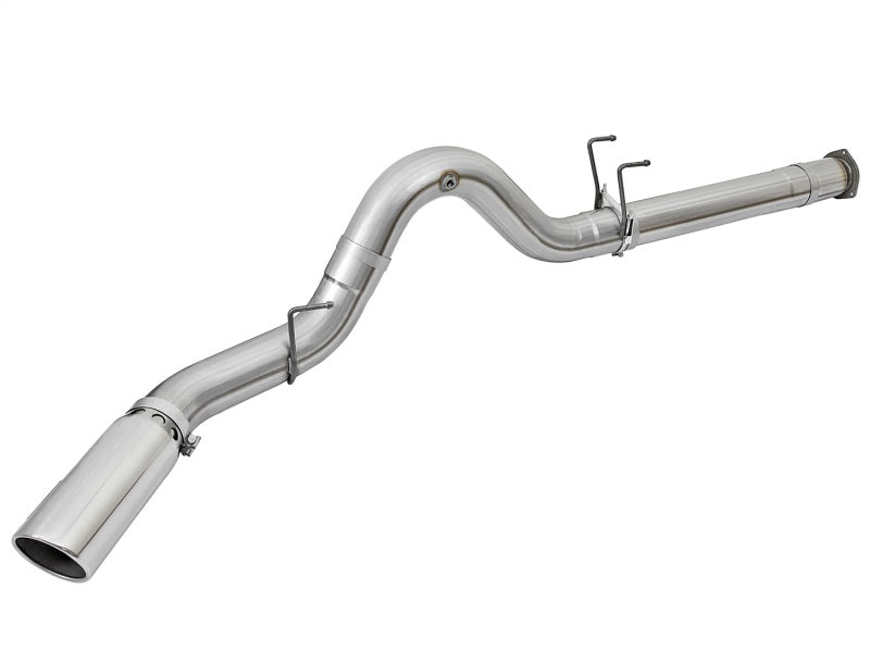 aFe ATLAS 5in DPF-Back Alum Steel Exhaust System w/Polished Tip 2017 Ford Diesel Trucks V8-6.7L (td) - #49-03090-P