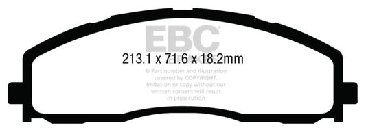 EBC 13+ Ford F250 (inc Super Duty) 6.2 (2WD) Yellowstuff Front Brake Pads DP43015R