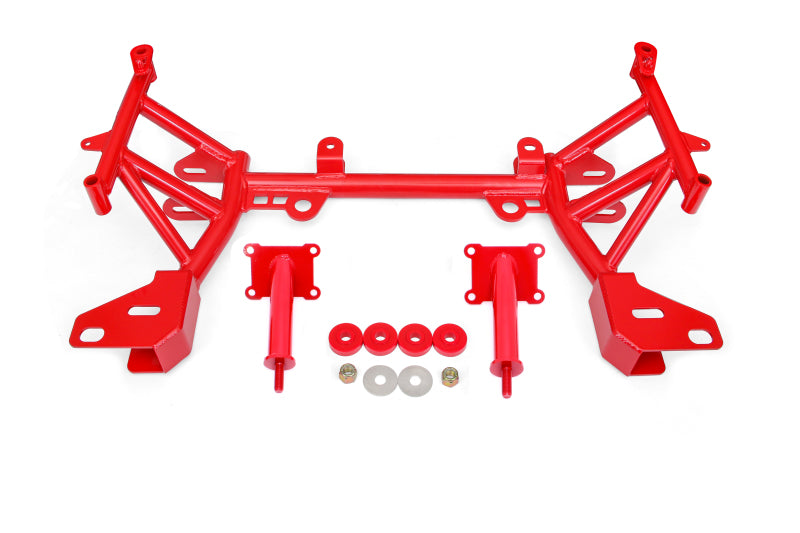 BMR 1993-2002 4th Gen F-Body K-member Low Mount Turbo LS1 Motor Mounts Standard Rack Mounts - Red