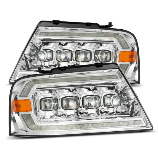 AlphaRex 880129 04-08 Ford F150 / 06-08 Lincoln Mark LT NOVA LED Projector Headlights Chrome w/Activation Light/Sequential