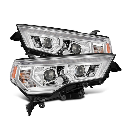 AlphaRex 880815 2014-2022 Toyota 4Runner PRO-Series Projector Headlights Chrome with Sequential Signal + DRL