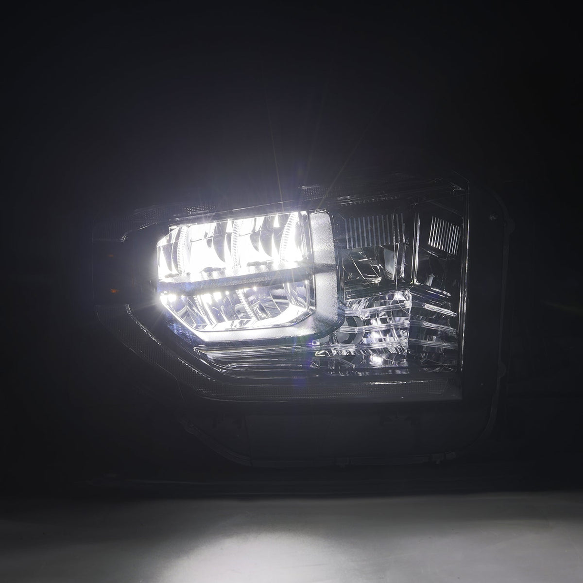 AlphaRex 880830 14-21 Toyota Tundra MK II LUXX Series Crystal Headlights Alpha Black
