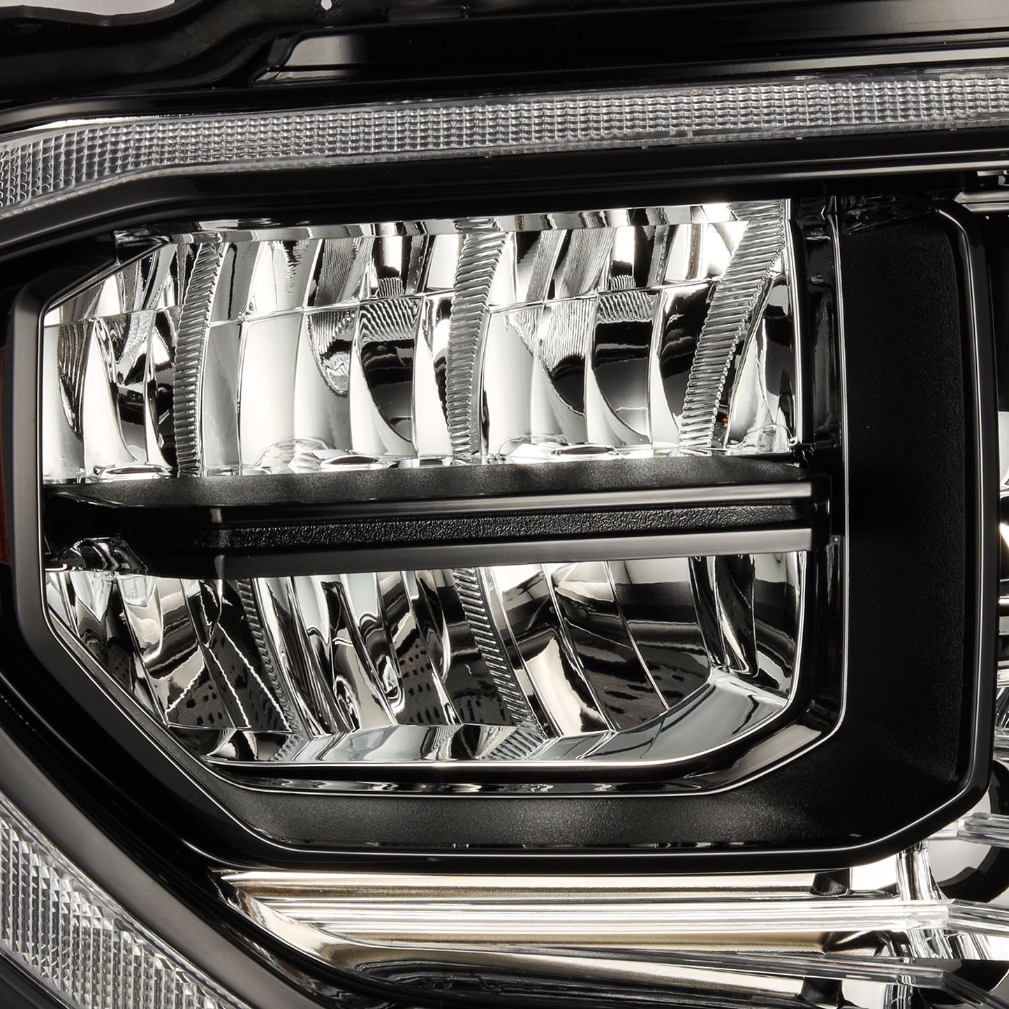 AlphaRex 880830 14-21 Toyota Tundra MK II LUXX Series Crystal Headlights Alpha Black