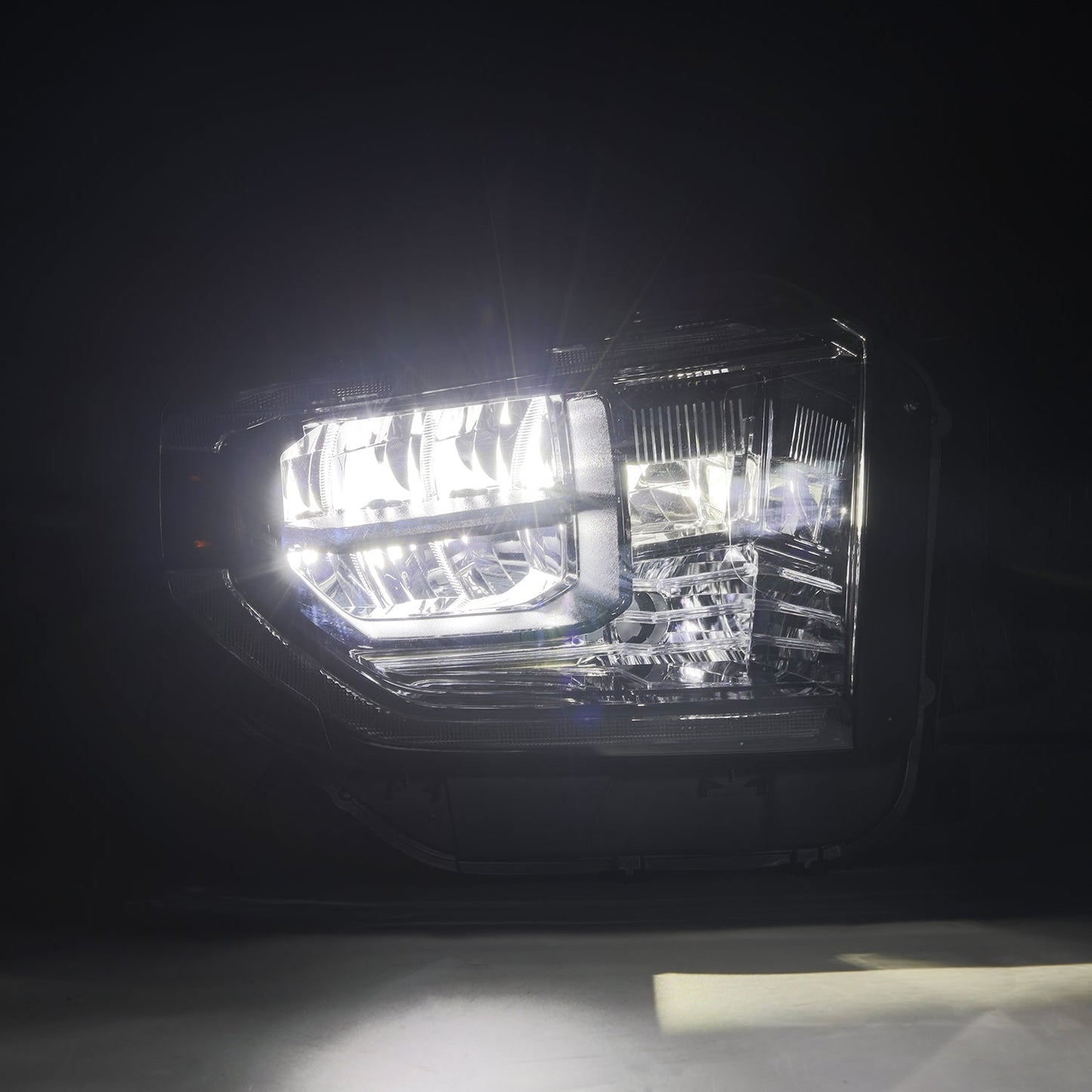 AlphaRex 880830 14-21 Toyota Tundra MK II LUXX Series Crystal Headlights Alpha Black