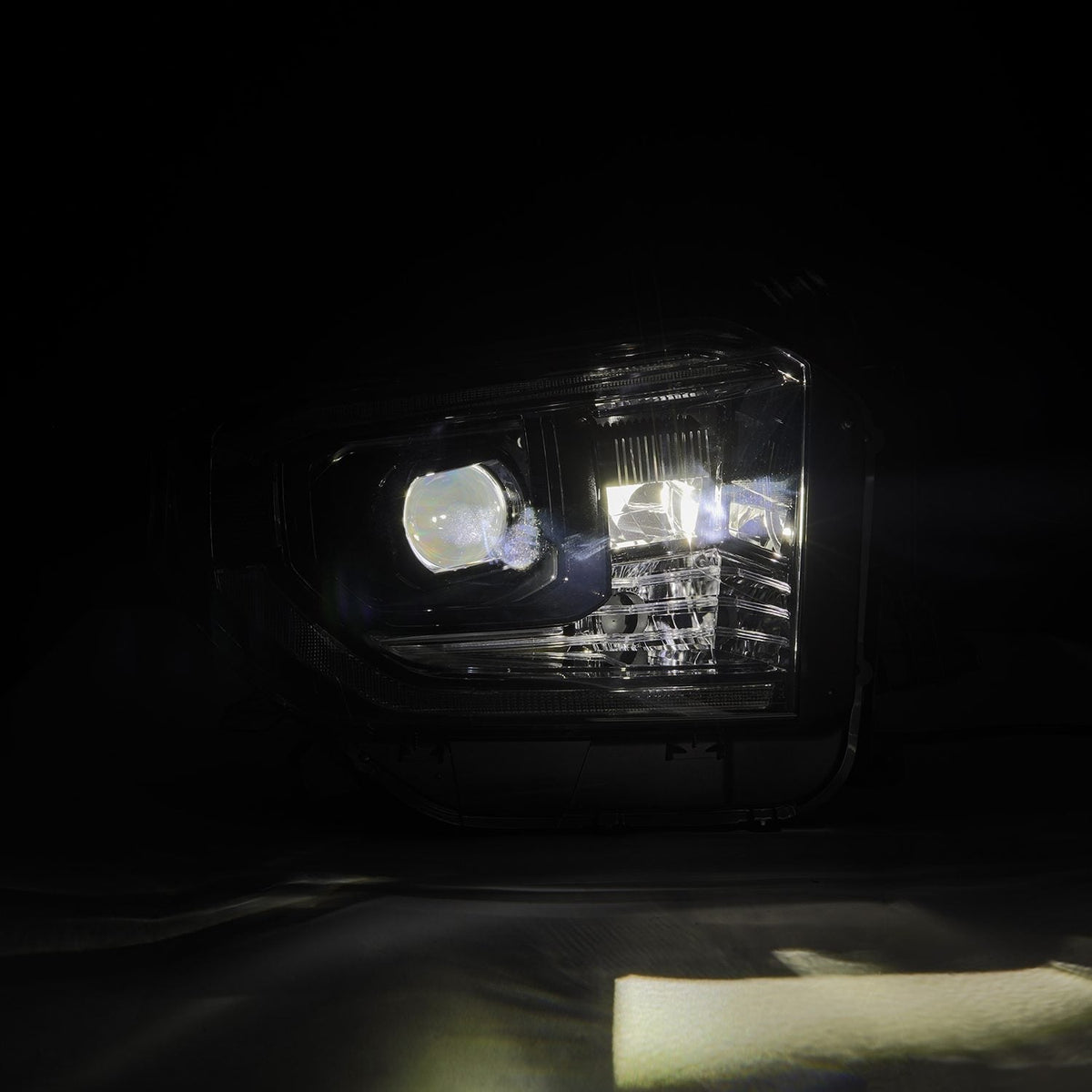 AlphaRex 880836 14-21 Toyota Tundra LUXX-Series LED Projector Headlights Alpha-Black with Activation Light & Sequential Signal + DRL
