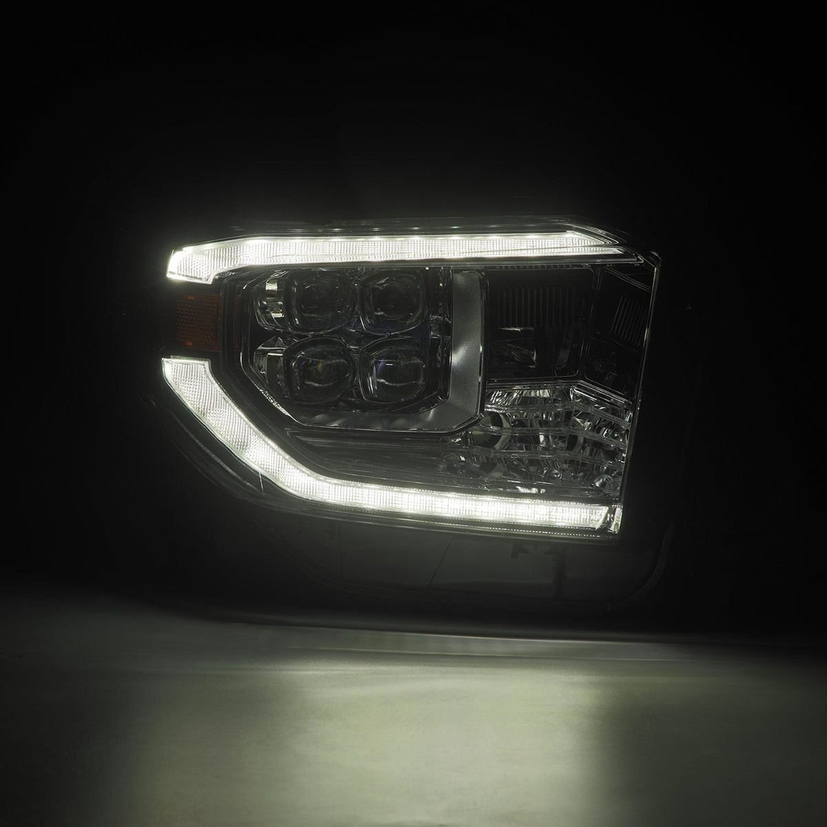 AlphaRex 880831 14-21 Toyota Tundra NOVA LED Projector Headlights Chrome with Activation Light & Sequential Signal + Switchback DRL