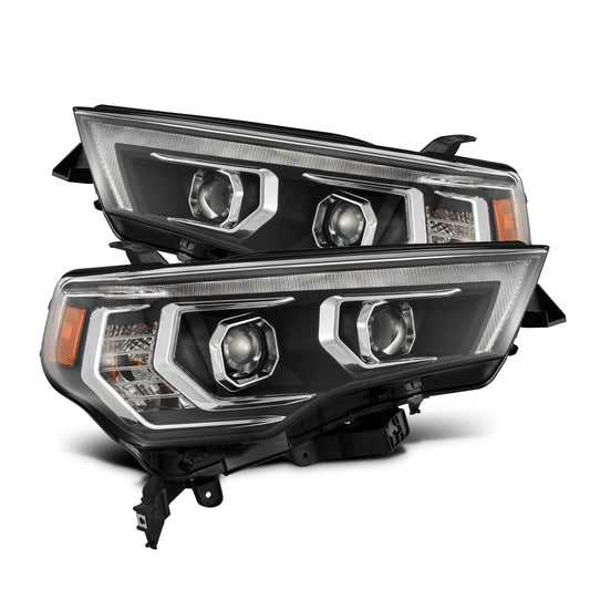 AlphaRex 880811 2014-2022 Toyota 4Runner LUXX-Series LED Projector Headlights Black with Activation Light & Sequential Signal + DRL