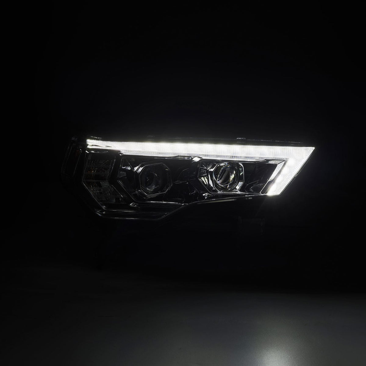 AlphaRex 880812 14-22 Toyota 4Runner LUXX-Series LED Projector Headlights Chrome with Activation Light & Sequential Signal + DRL