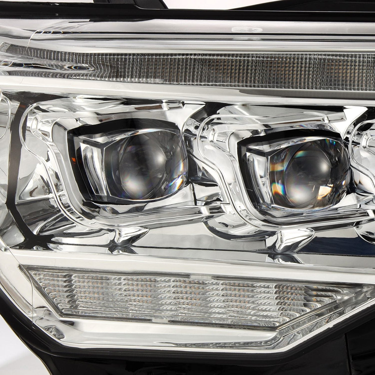 AlphaRex 880809 14-22 Toyota 4Runner NOVA LED Projector Headlights Chrome with Activation Light/Sequential Signal/DRL