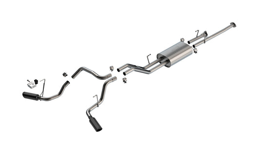 Borla 140332BC Cat-Back Exhaust System Touring with Black Chrome Tips for 2009-2021 Toyota Tundra (4.6L/5.7L)